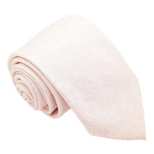 Neat Ivory Paisley Wedding Tie