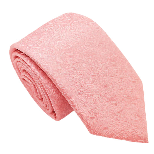 Rose Pink Paisley Wedding Tie