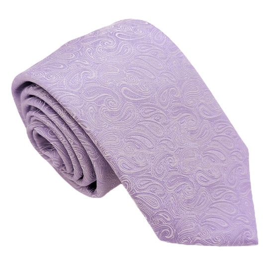 Cool Lilac Paisley Wedding Tie