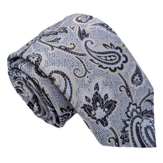 Navy Baroque Paisley Wedding Tie