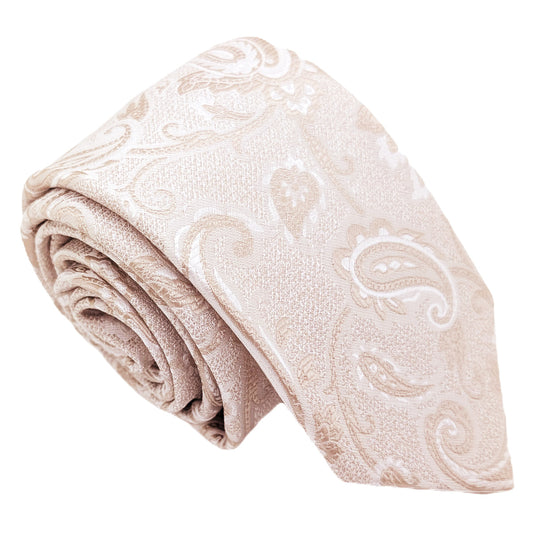 Oyster Baroque Paisley Wedding Tie