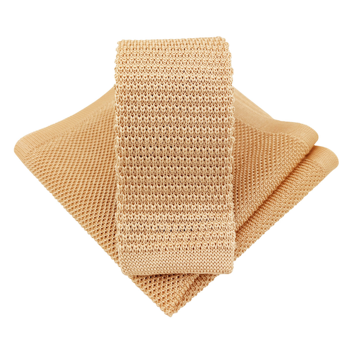 Sand Knitted Silk Pocket Square