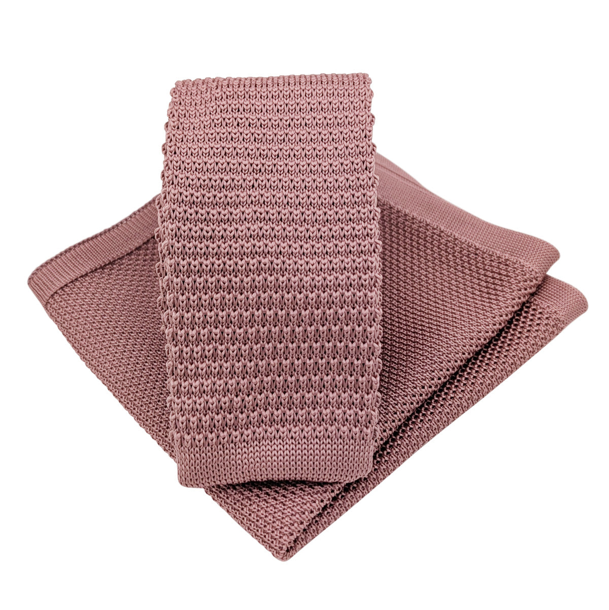 Dusky Pink Knit Pocket Square