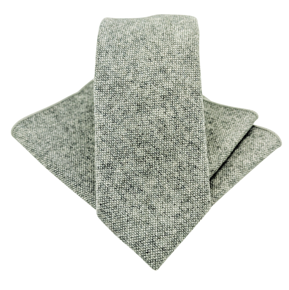 Pale Grey Tweed Pocket Square