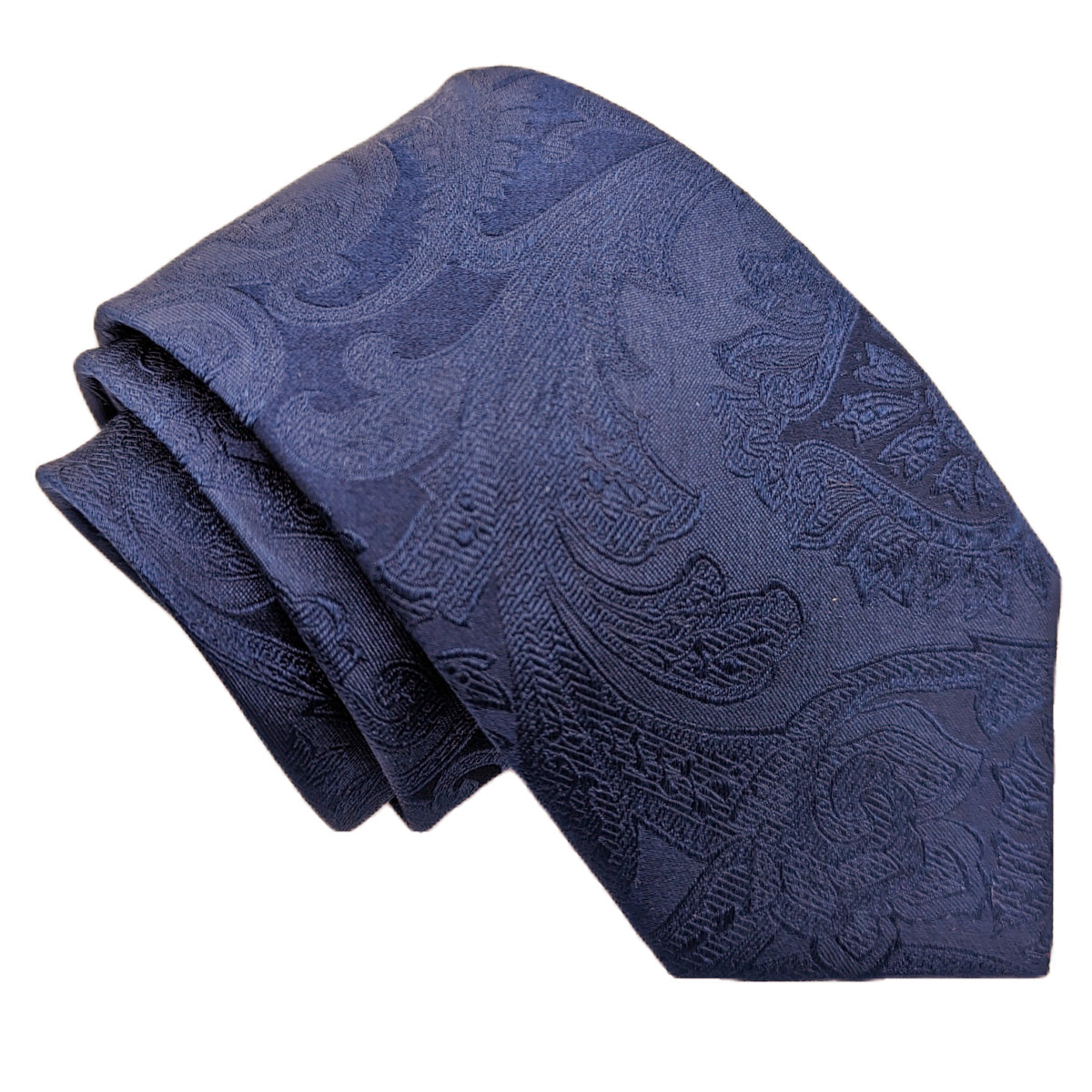 Navy Paisley Silk Wedding Swatch