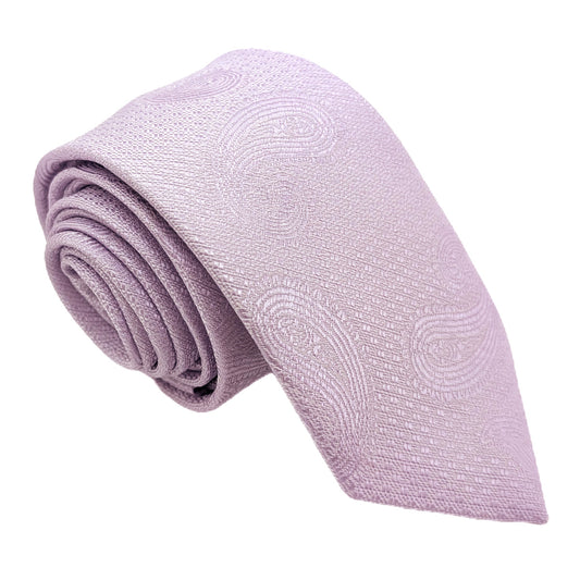 Pale Lilac Paisley Wedding Tie