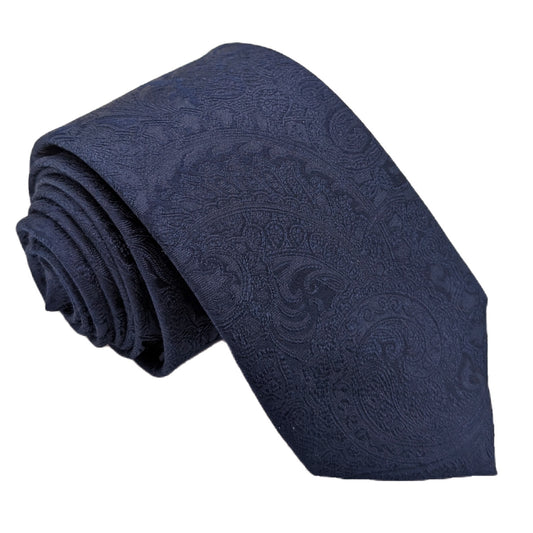 Midnight Paisley Wedding Tie