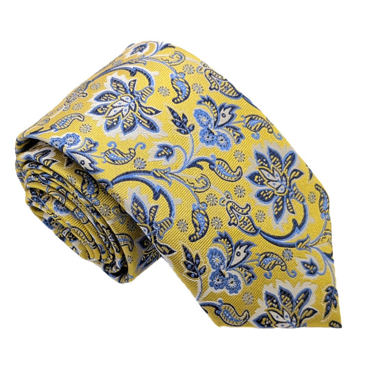 Yellow Flowers Wedding Tie