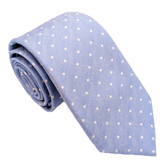 Cloudy Dots Silk Wedding Tie