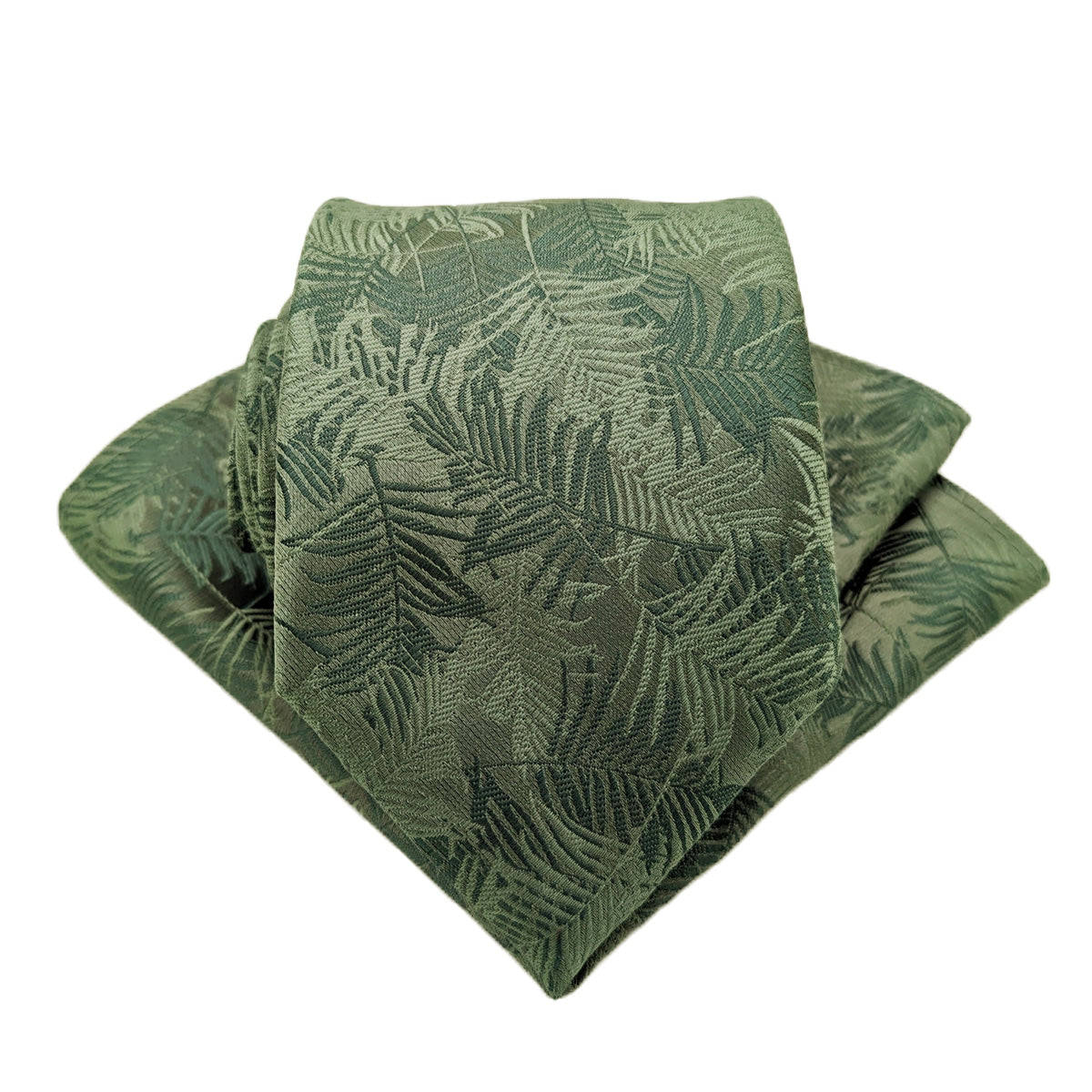 Sage Palm Leaves Wedding Tie