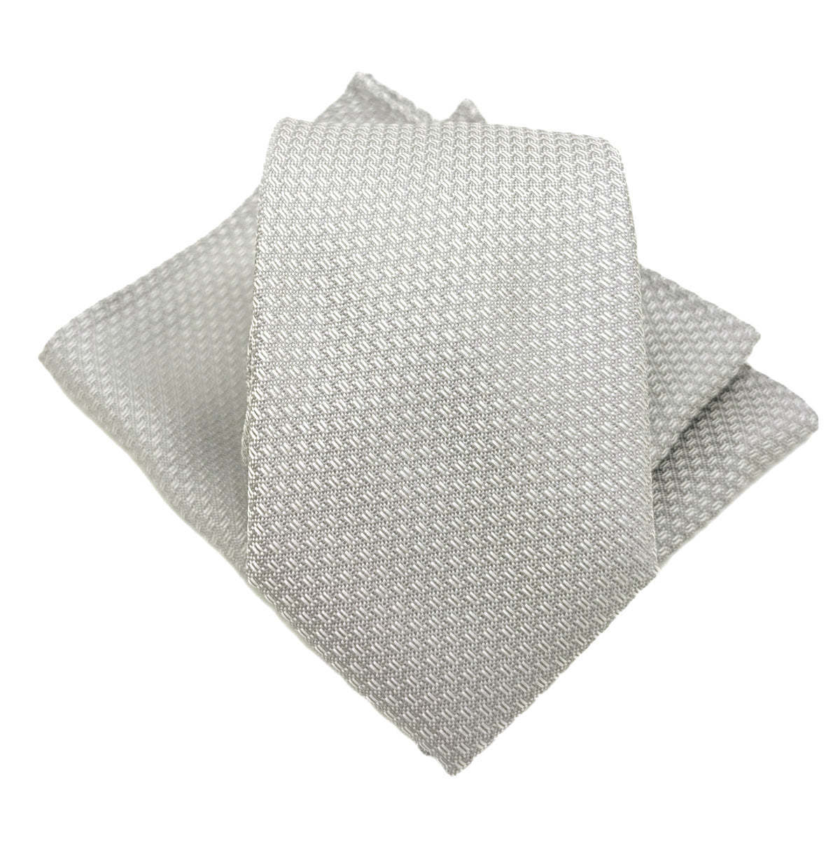 Pearl Grey Woven Wedding Tie