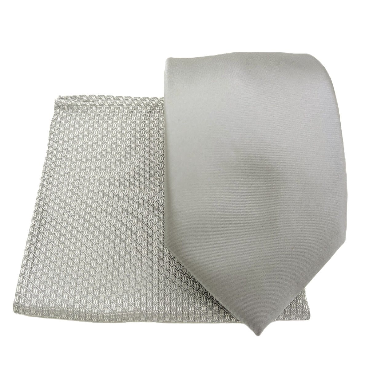 Mix and Match - Grey Patterned & Grey Wedding Tie Set