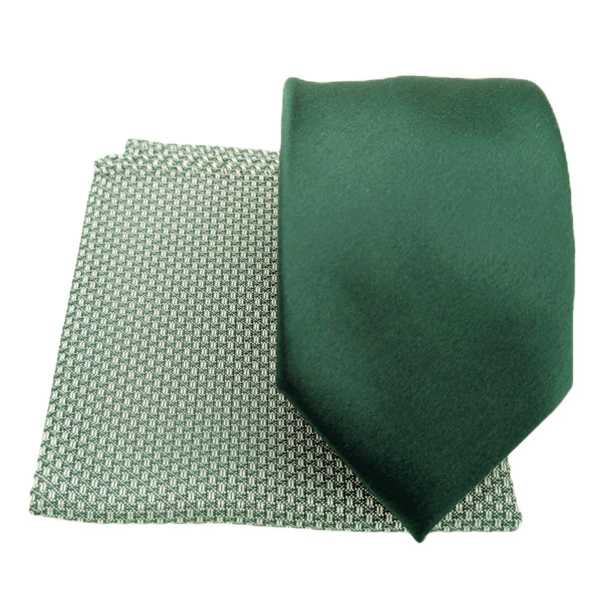 Dark Green Woven Pocket Square