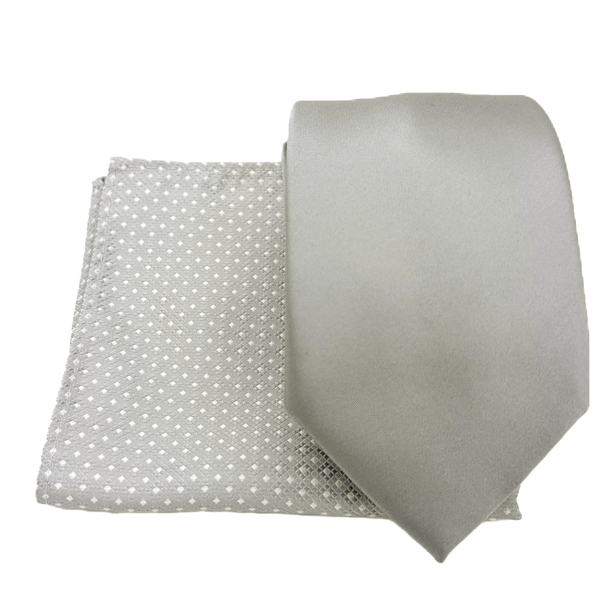 Mix and Match - Grey Patterned & Grey Wedding Tie Set
