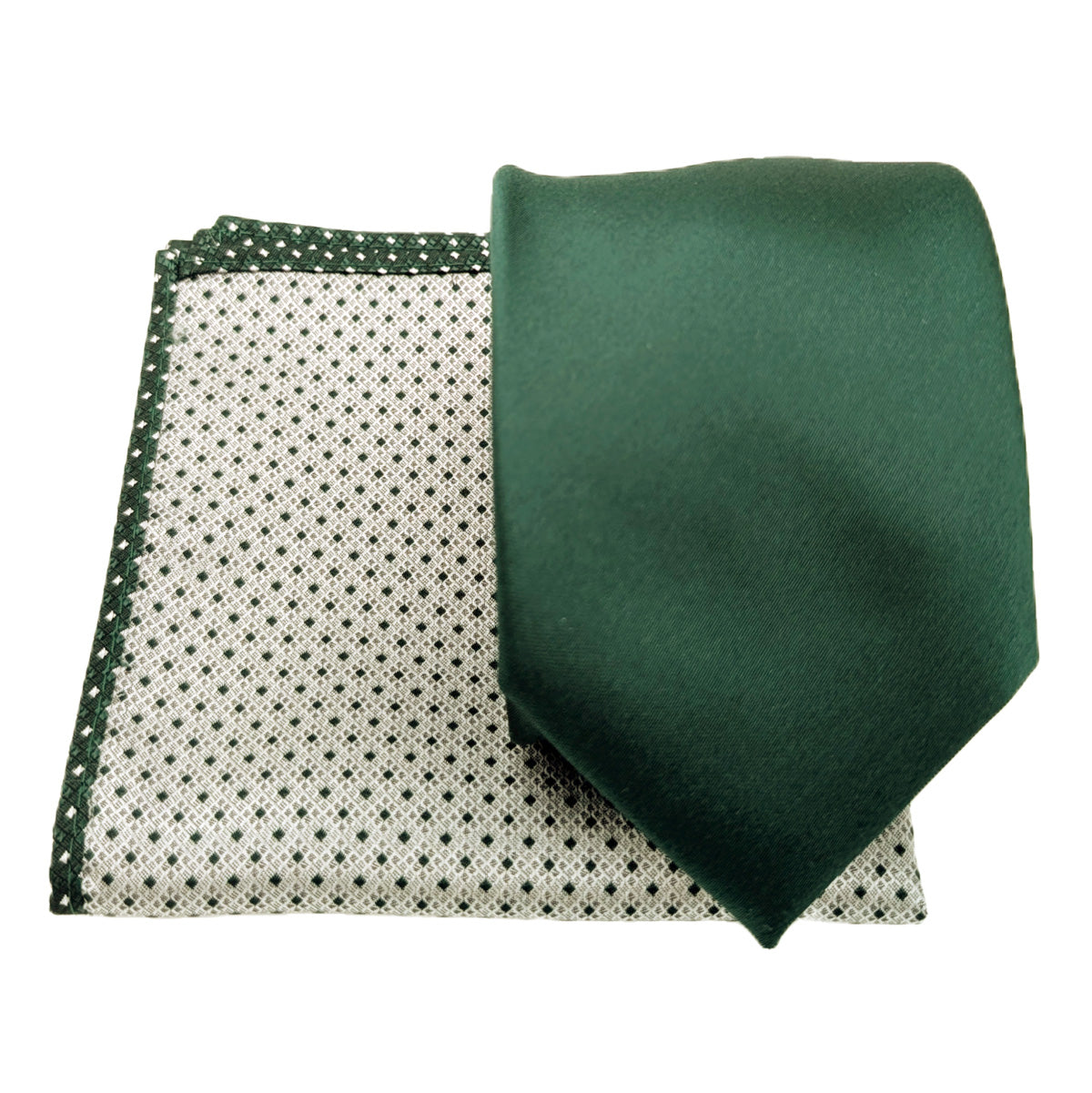 Mix and Match - Green Patterned & Green Wedding Tie Set