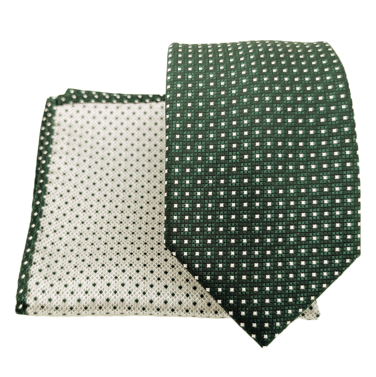 Dark Green Diamonds Pocket Square