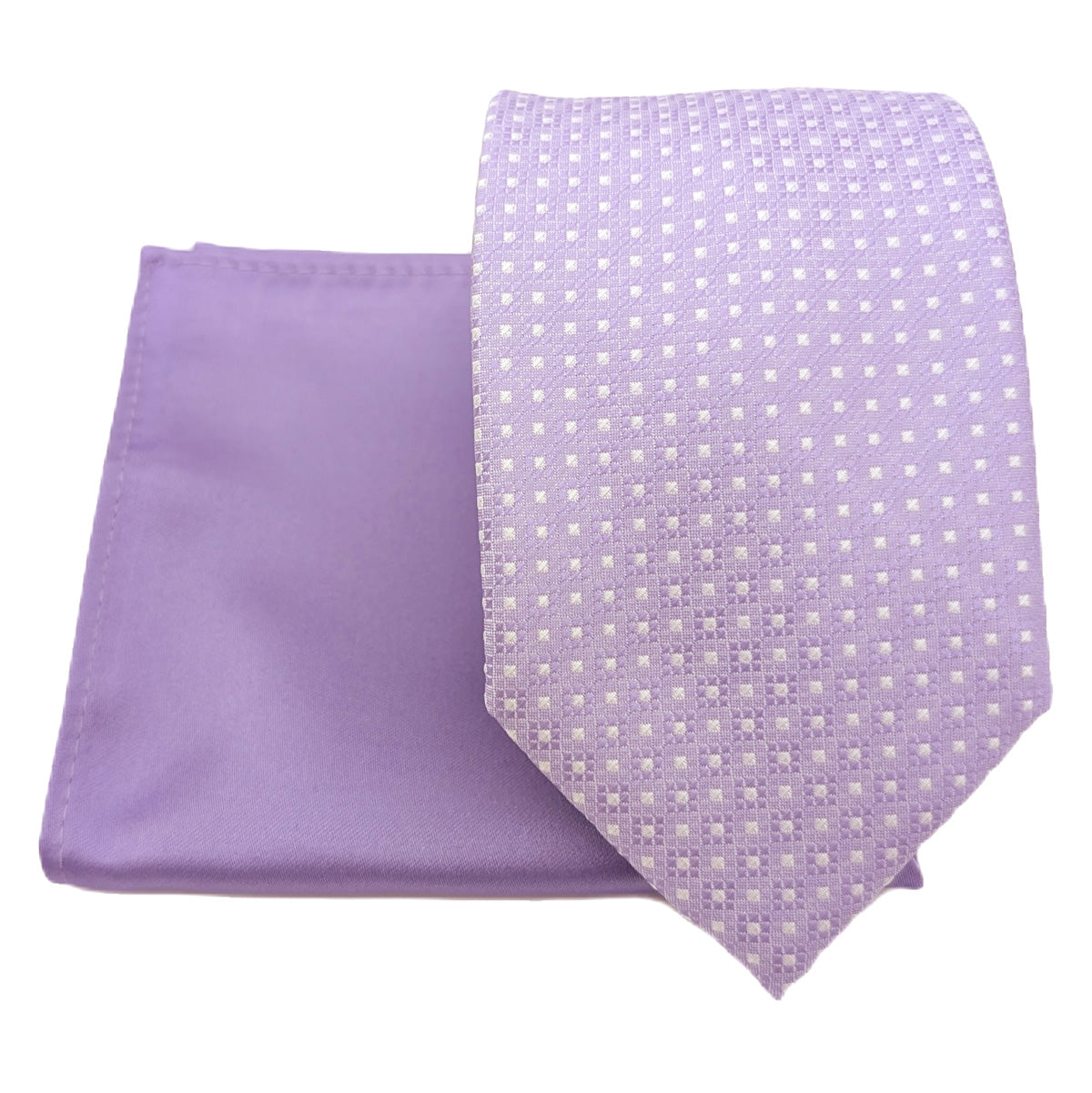 Mix and Match - Purple Patterned & Purple Wedding Tie Set