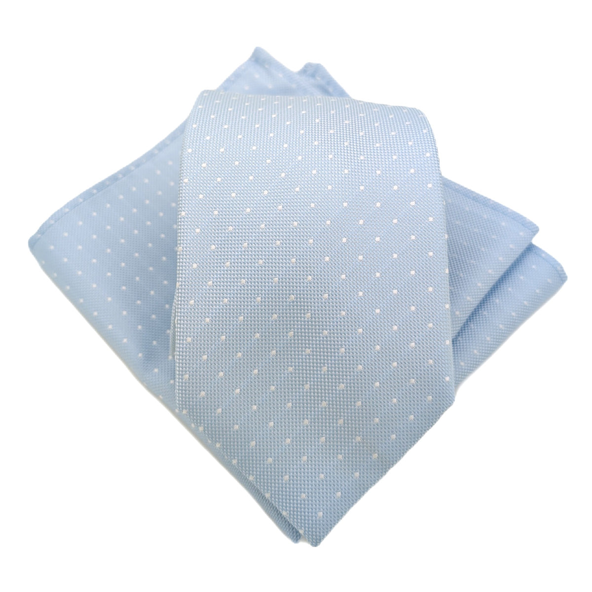 Cloudy Blue Pin Dots Pocket Square