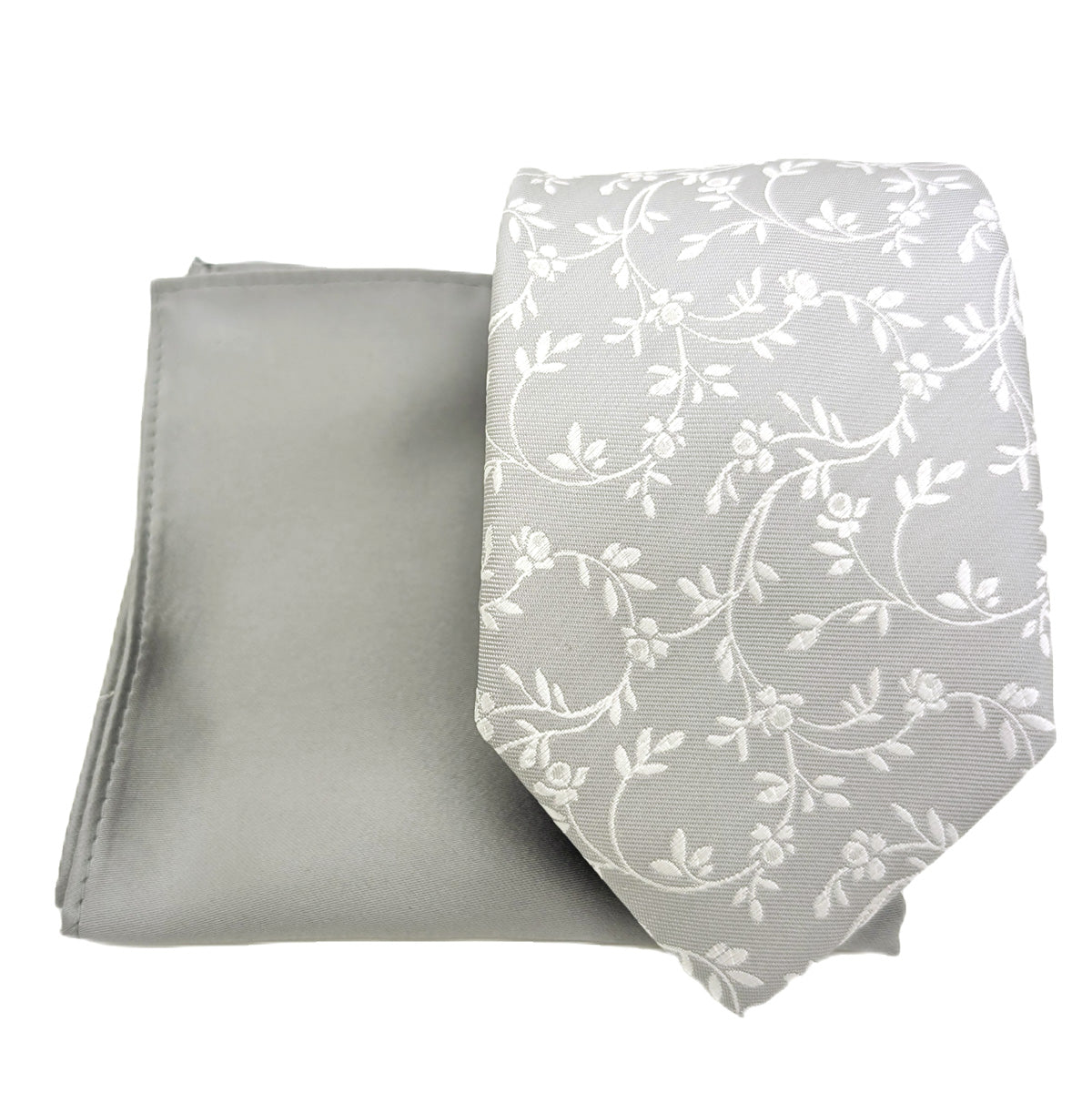 Mix and Match - Grey Patterned & Grey Wedding Tie Set