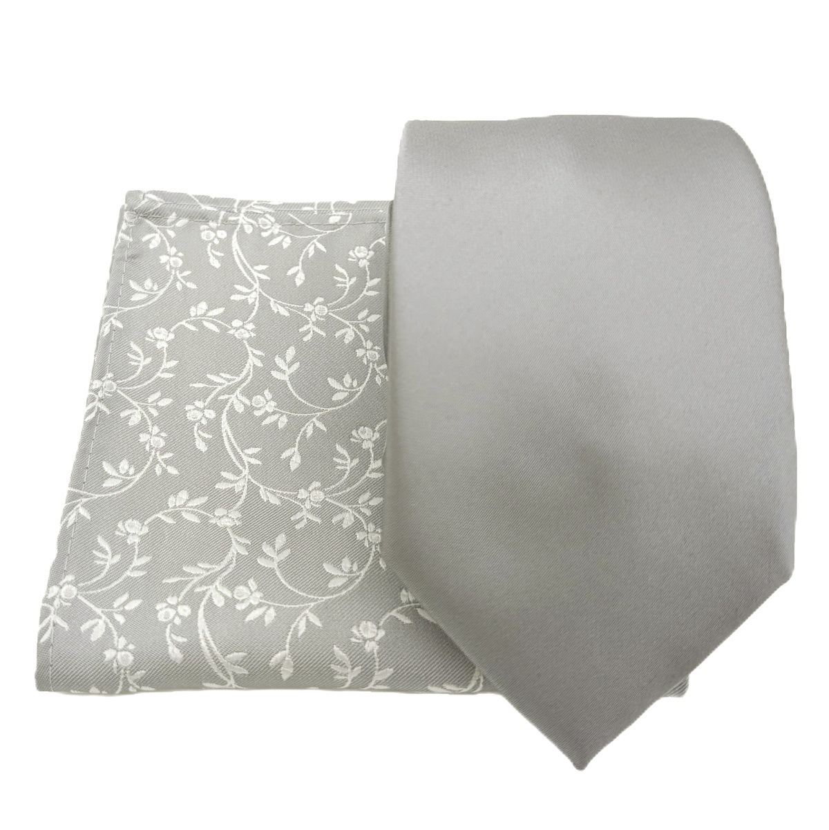 Mix and Match - Grey Patterned & Grey Wedding Tie Set