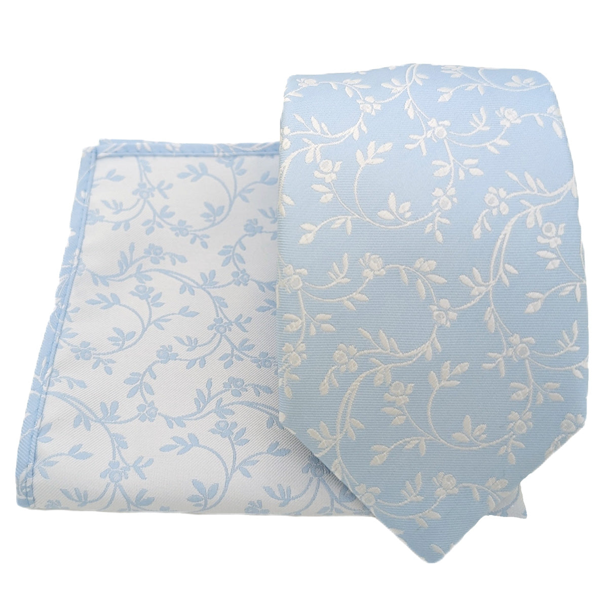 Cloudy Blue Leaves Wedding Swatch