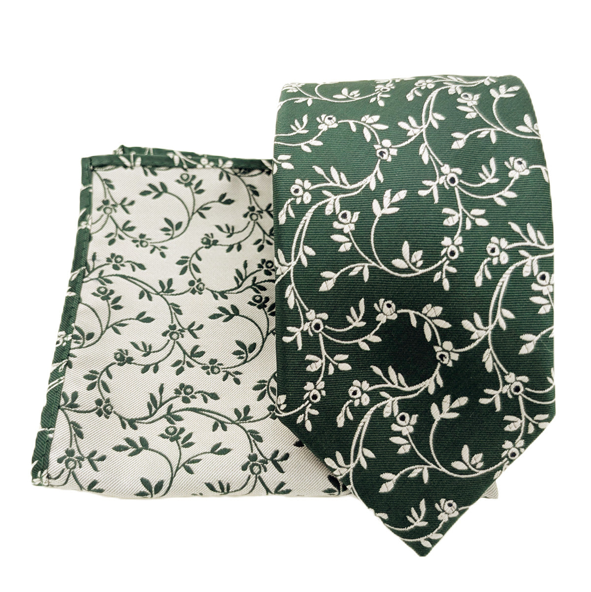 Dark Green Leaves Pocket Square