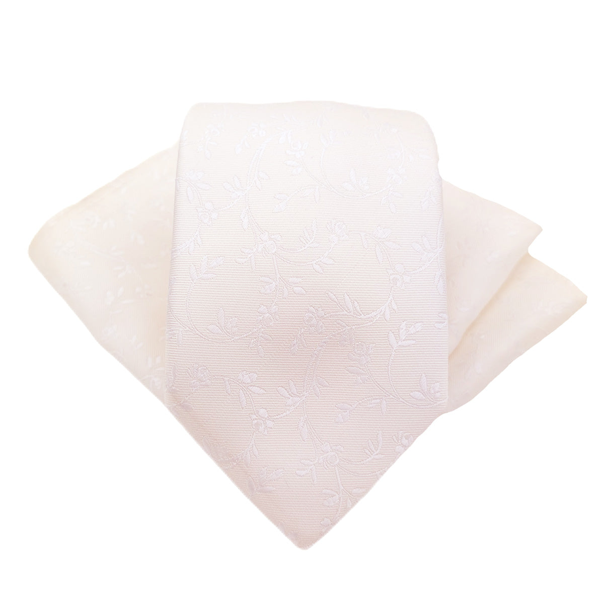 Ivory Leaves Wedding Tie