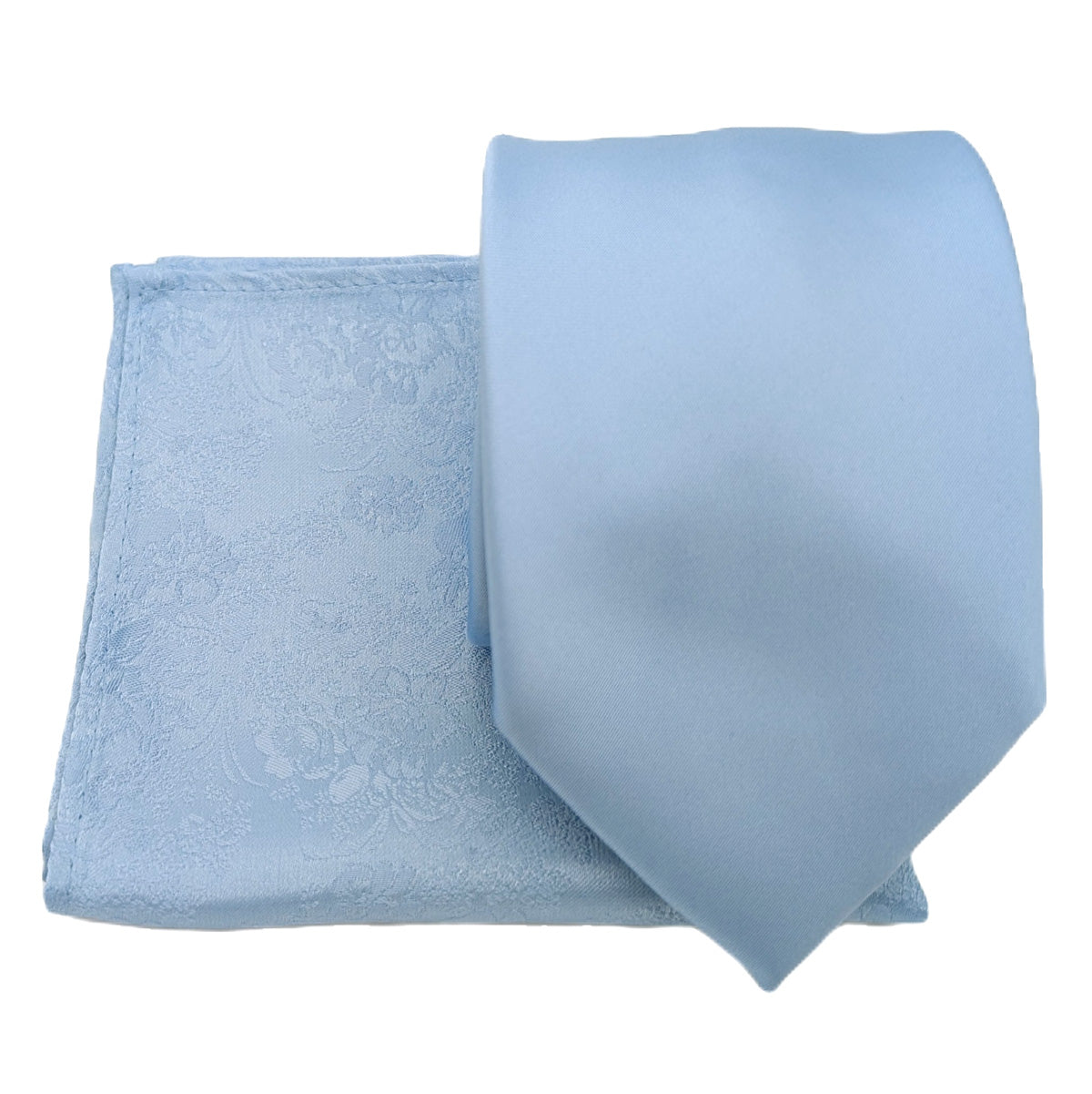 Mix and Match - Blue Patterned & Blue Wedding Tie Set