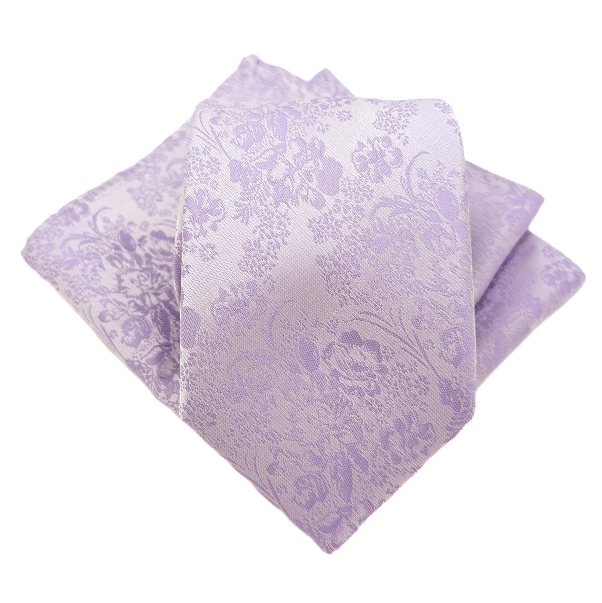 Cool Lilac Floral Wedding Tie