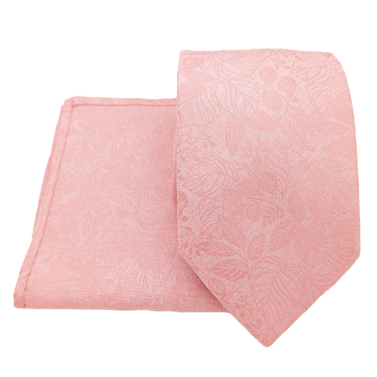 Rose Pink Woodland Leaves Pocket Square