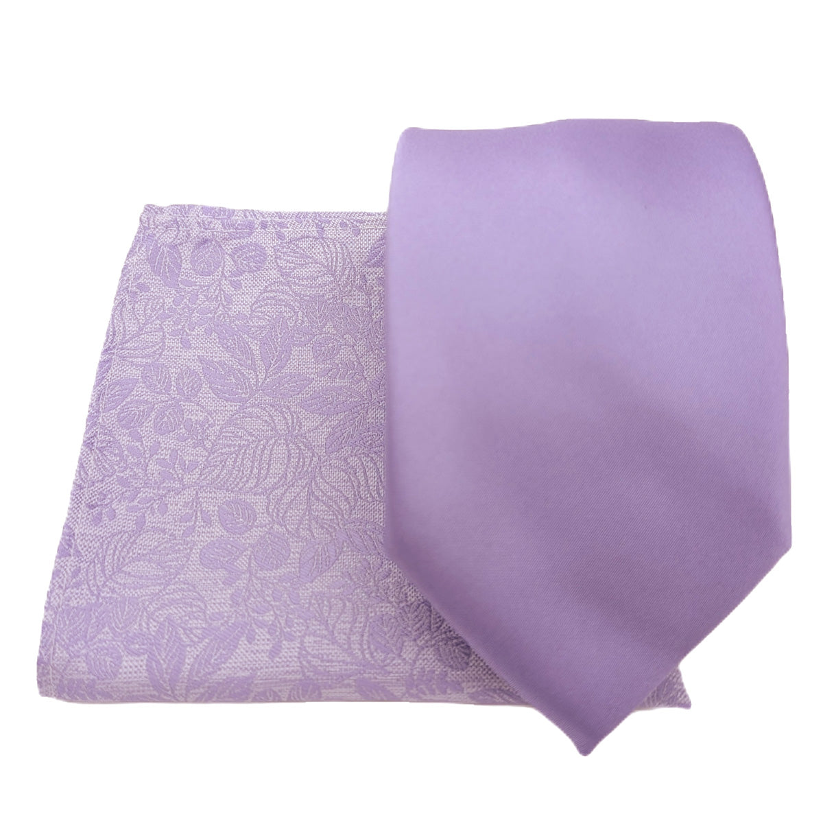 Cool Lilac Woodland Leaves Pocket Square