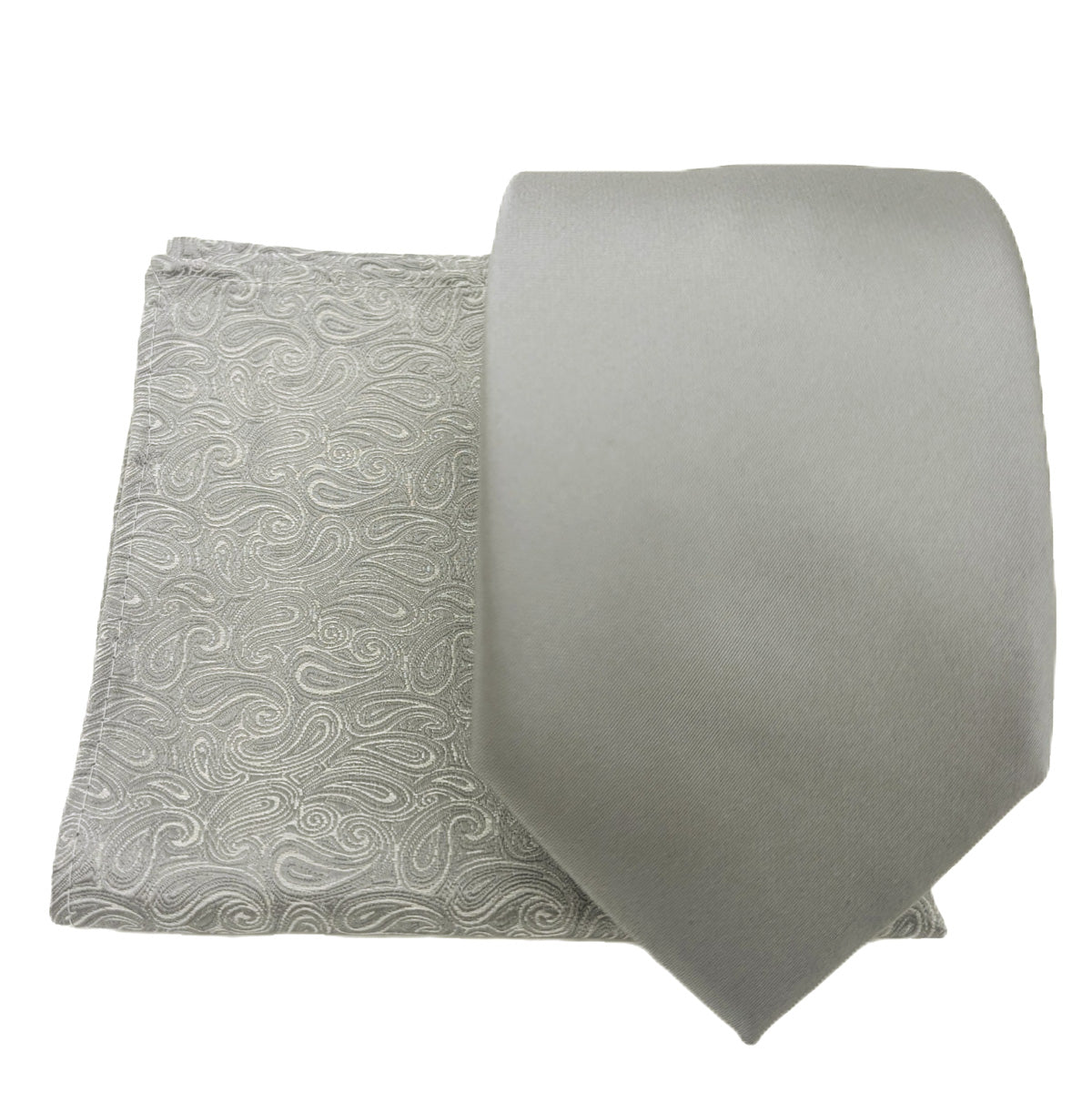 Mix and Match - Grey Patterned & Grey Wedding Tie Set