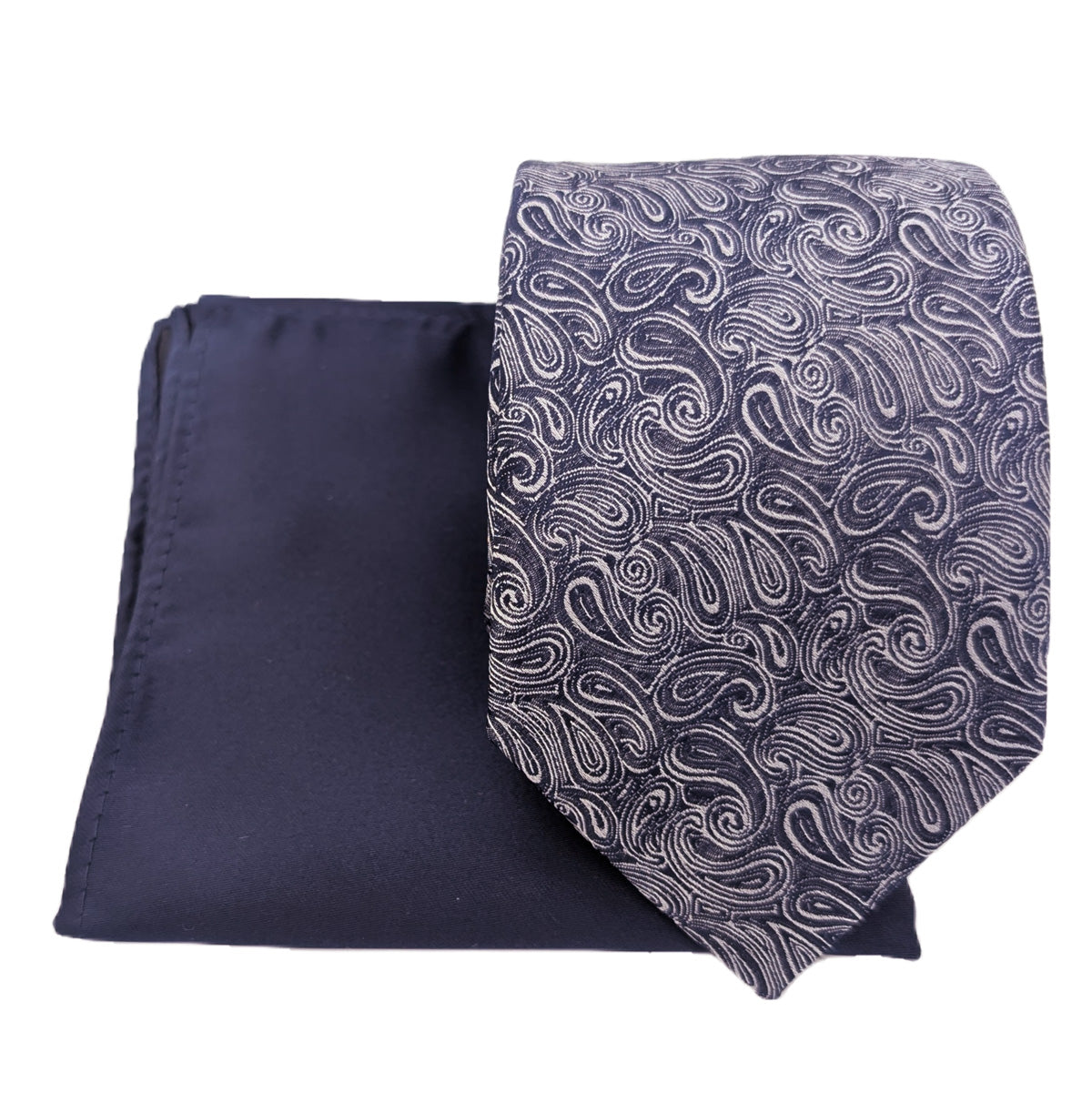Mix and Match - Navy Patterned & Navy Wedding Tie Set