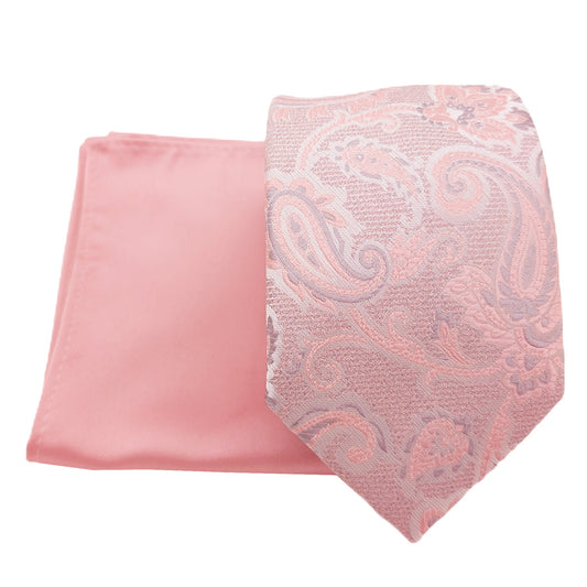 Mix and Match - Pink Patterned & Pink Wedding Tie Set