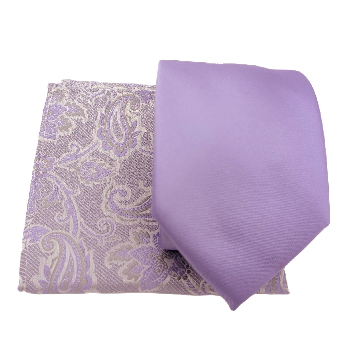 Mix and Match - Purple Patterned & Purple Wedding Tie Set