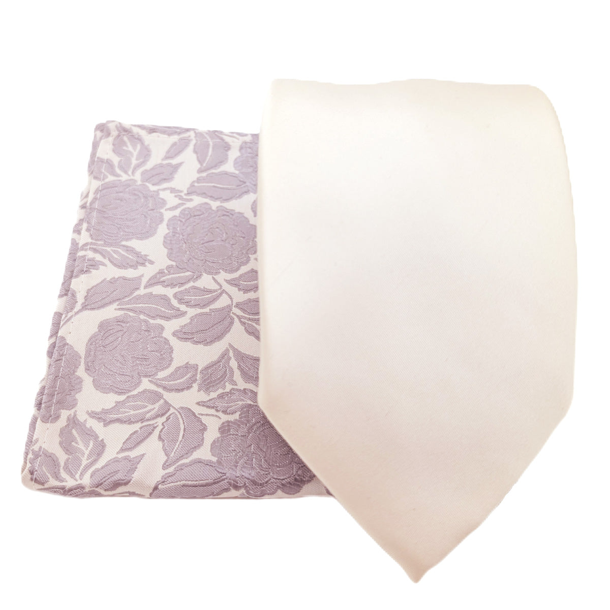 Bold Ivory Rose Pocket Square