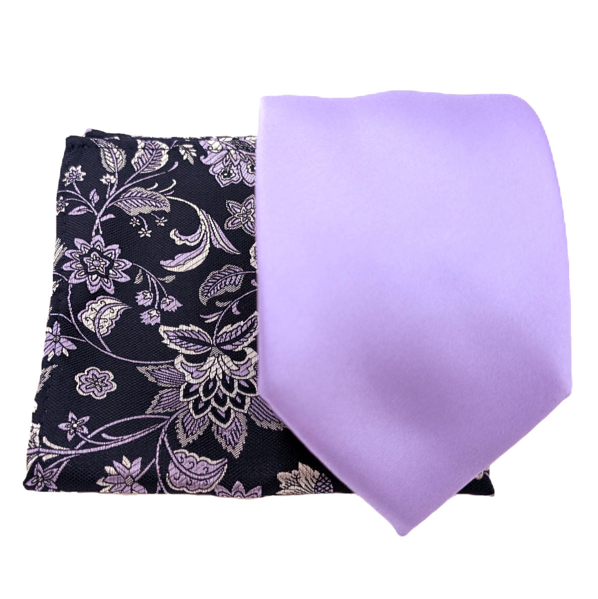 Mix and Match - Purple Patterned & Purple Wedding Tie Set