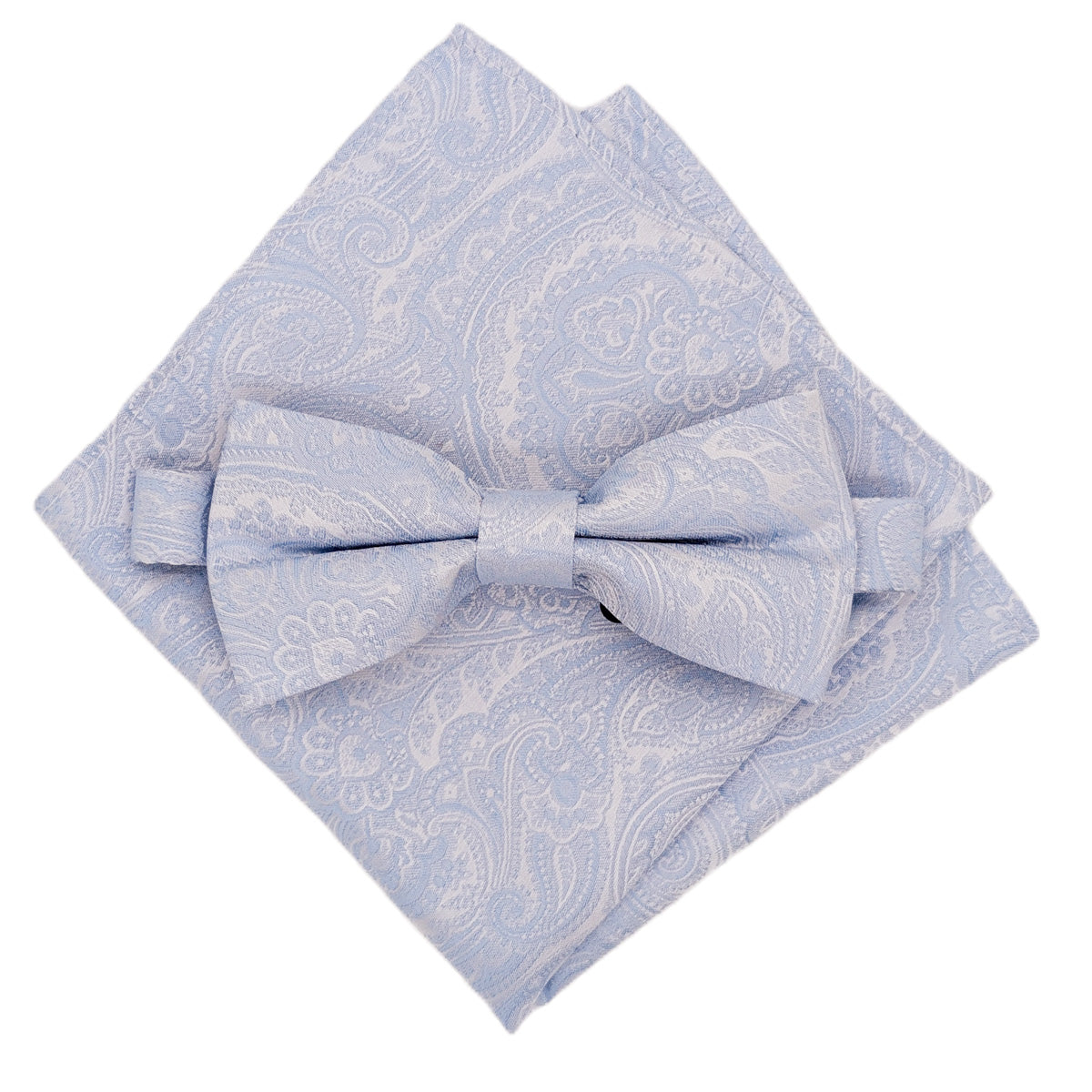 Blue Daisy Paisley Silk Bow Tie