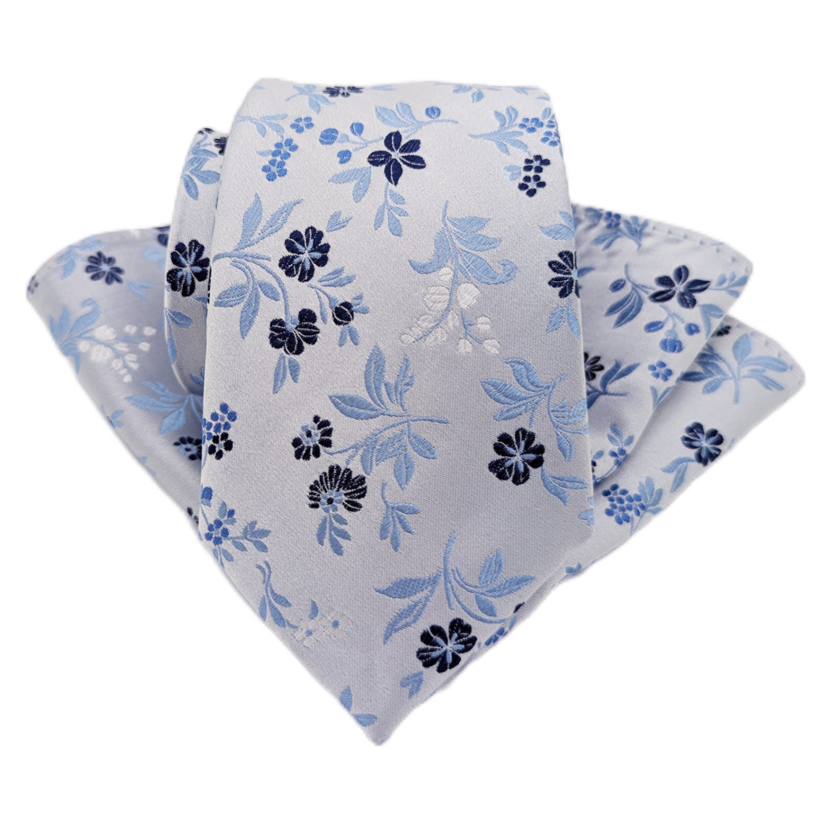 Periwinkle Floral Pocket Square