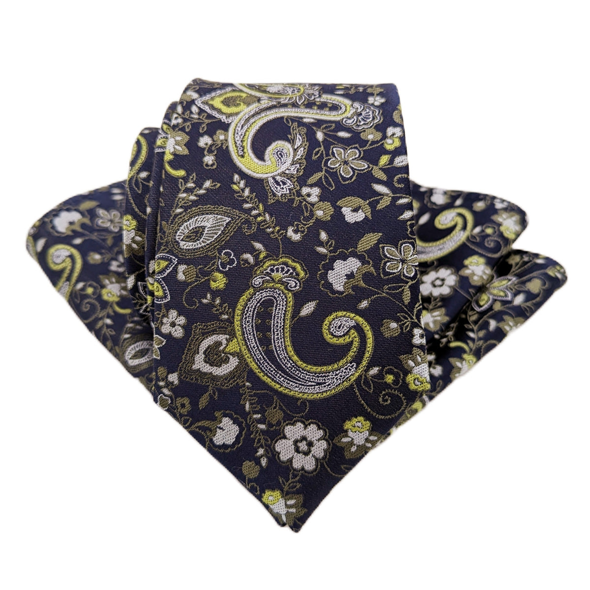 Meadow Floral Paisley Silk Pocket Square