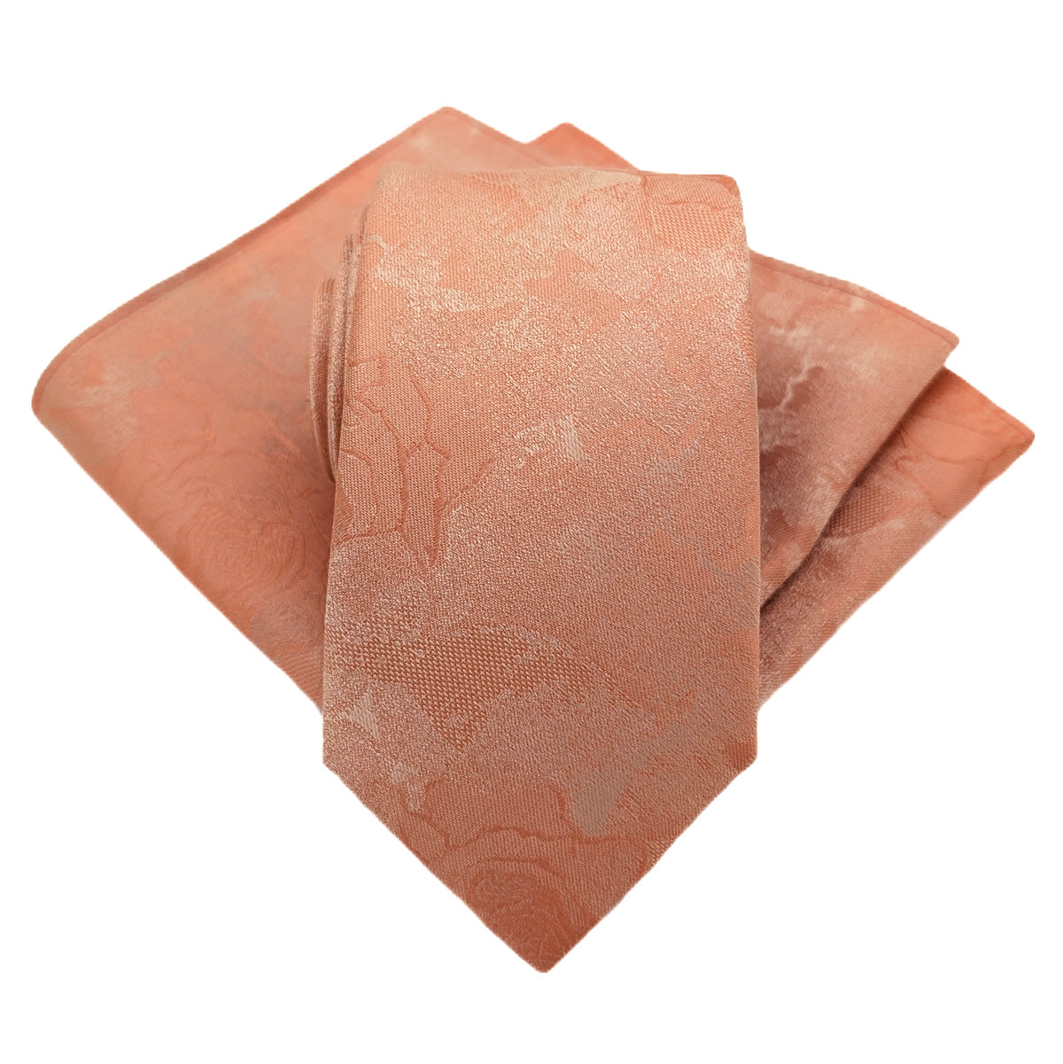 Peach Roses Silk Pocket Square