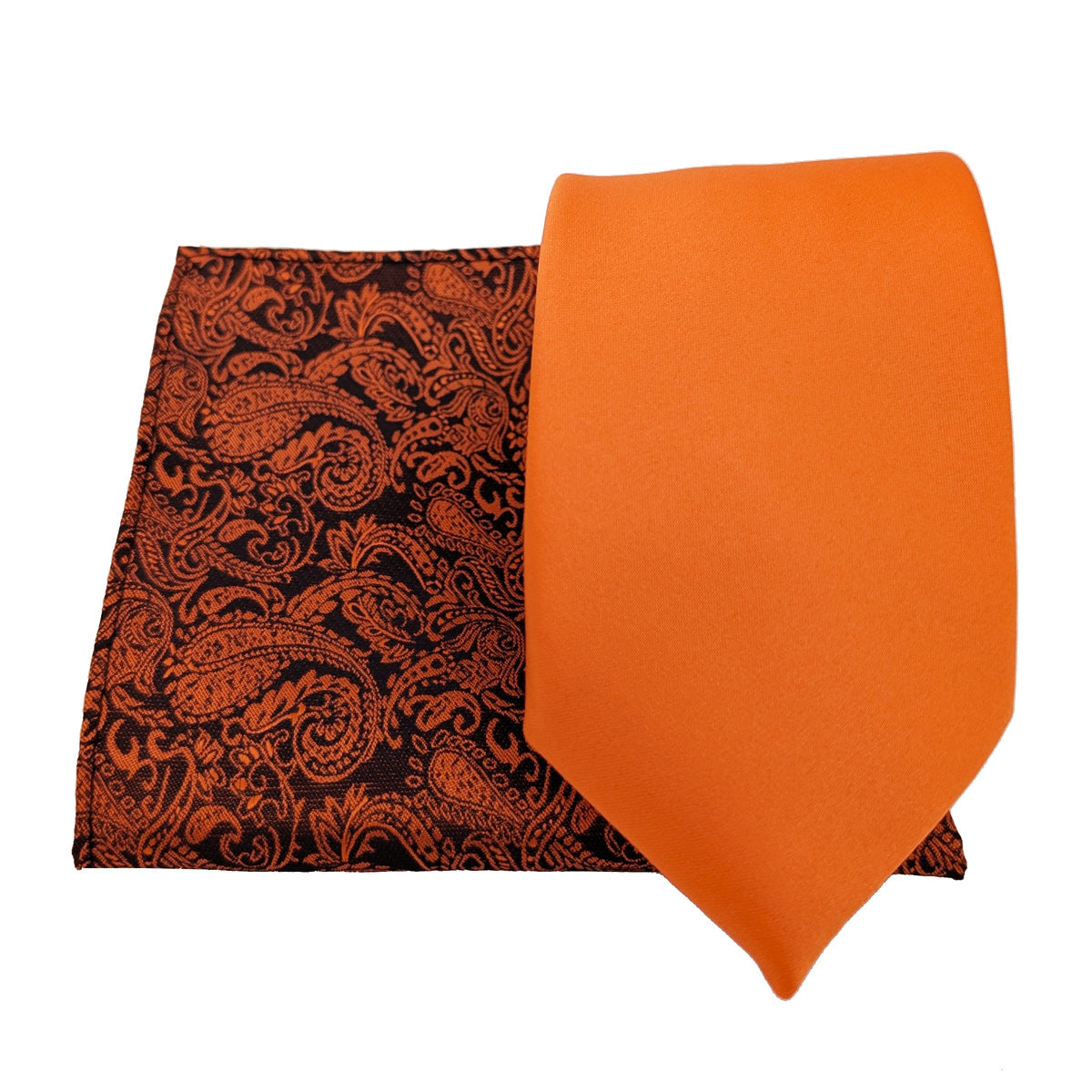 Mix and Match - Black & Orange Wedding Tie Set