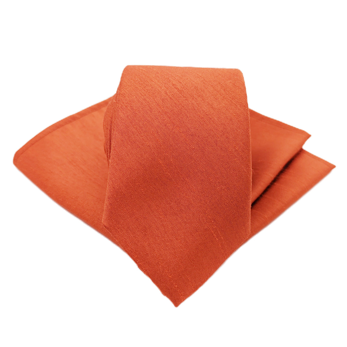 Rust Shantung Pocket Square