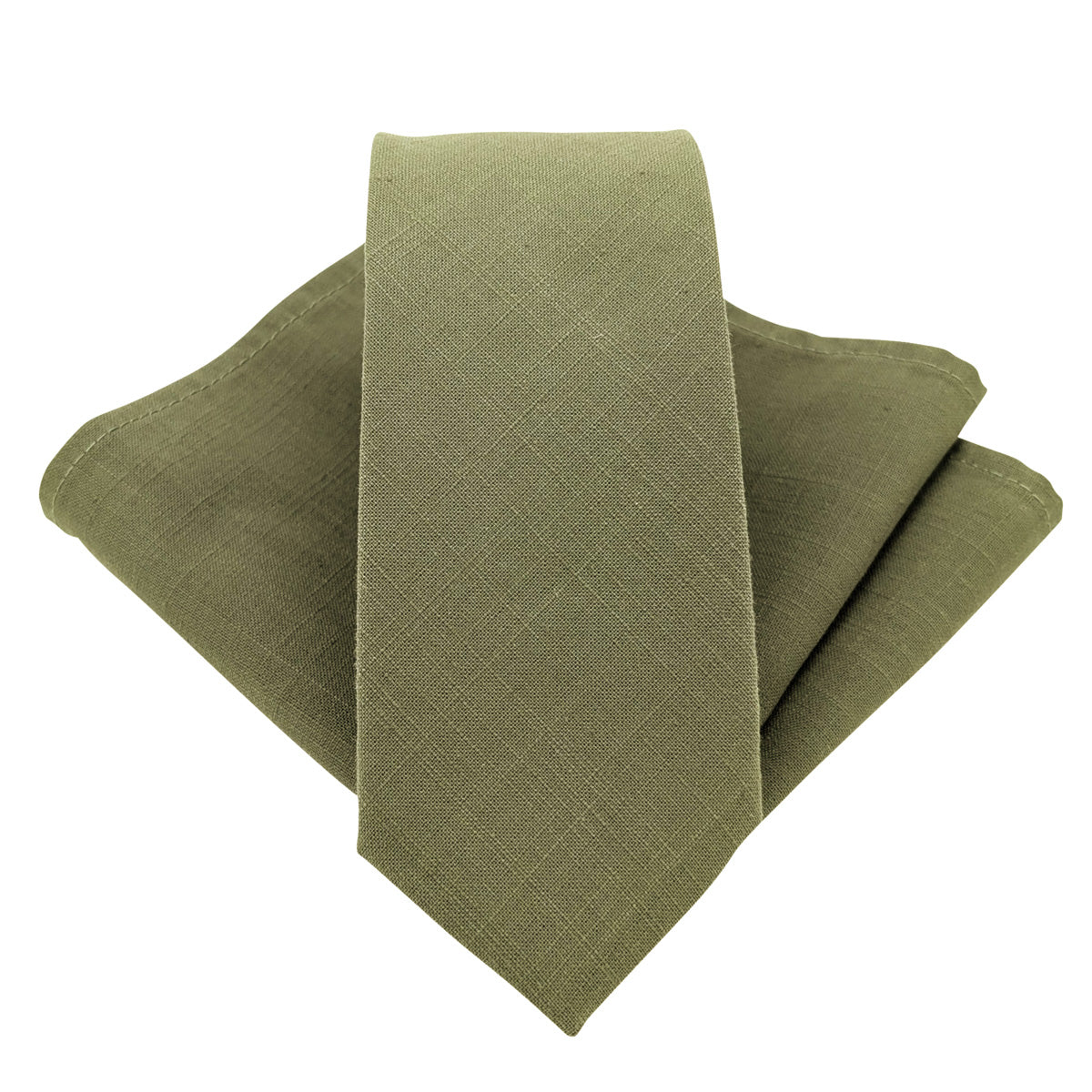 Khaki Cotton Wedding Tie