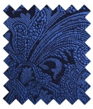 Sapphire & Navy Paisley Silk Wedding Swatch