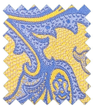 Yellow Fancy Paisley Wedding Swatch