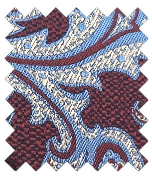 Burgundy Fancy Paisley Wedding Swatch