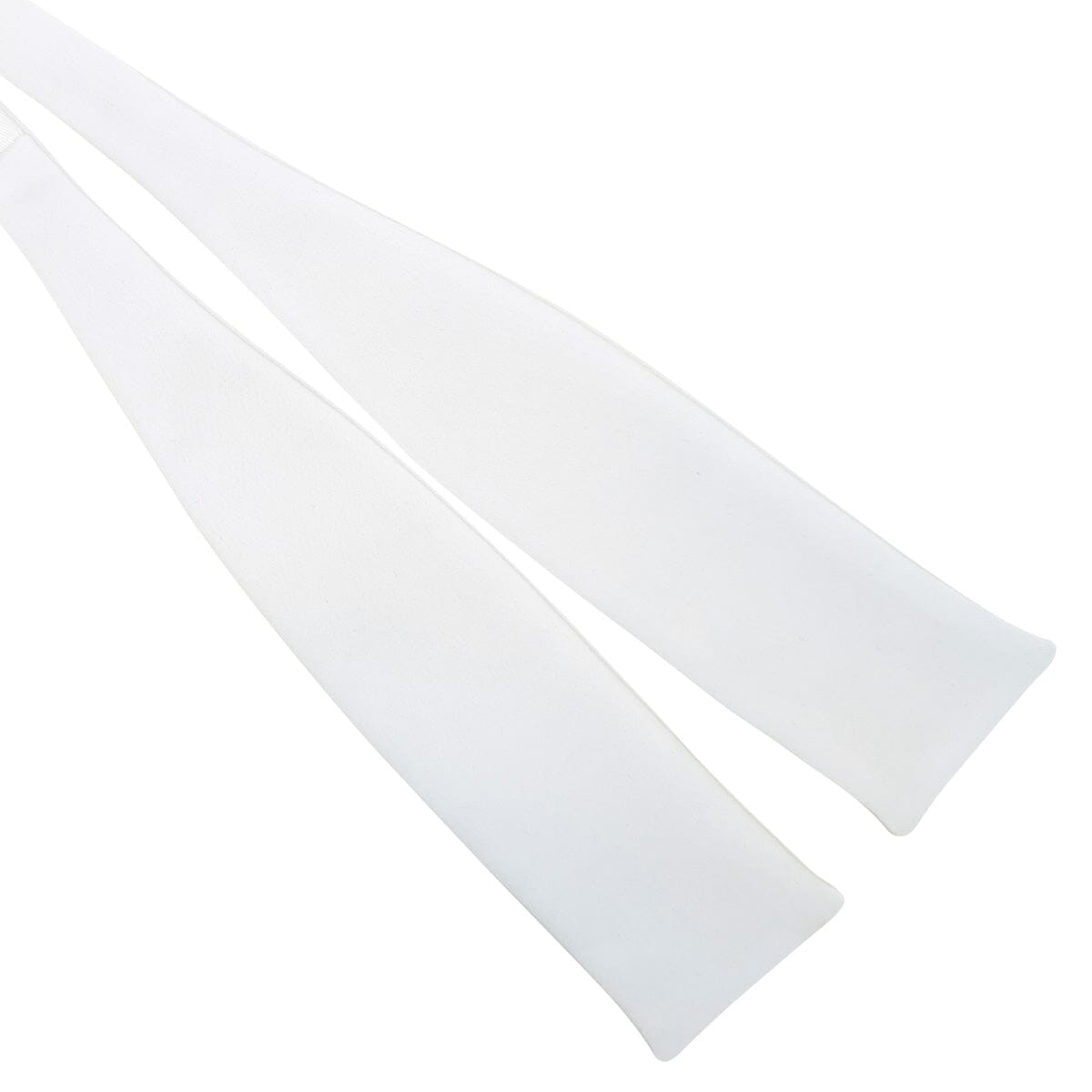 White Satin Batswing Bow Tie - Bow Ties -