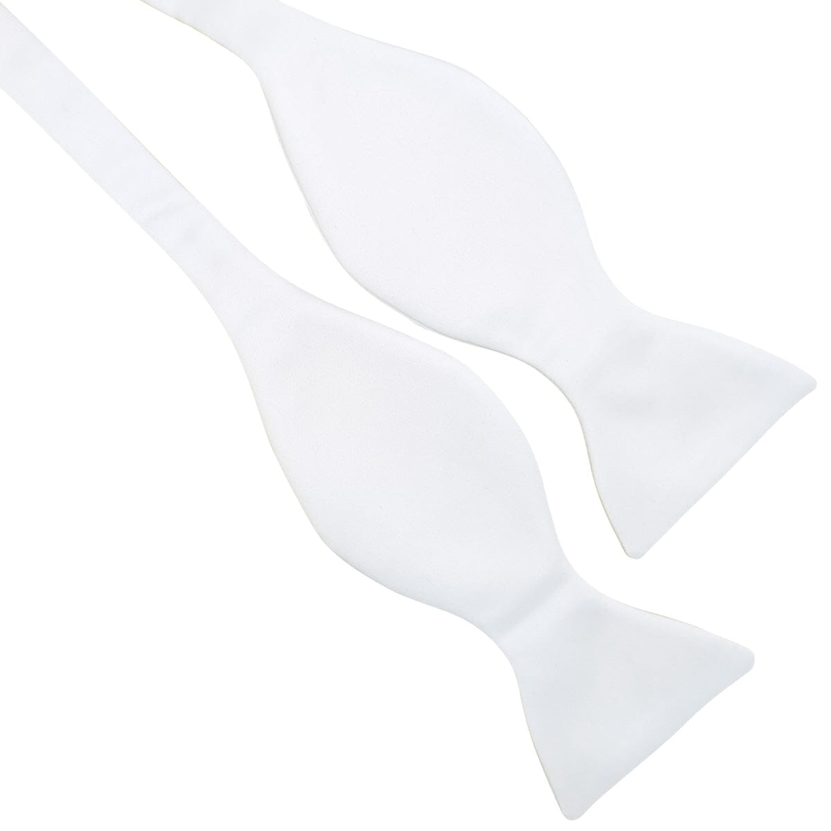 White Satin Bow Tie - Bow Ties -