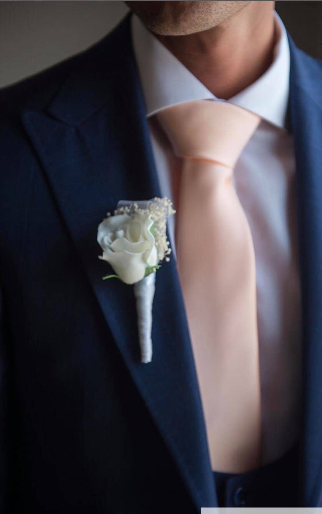 Pale Peach Wedding Tie
